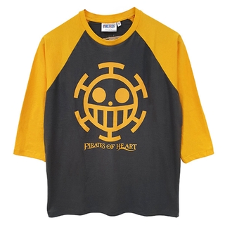 เสื้อยืดการ์ตูนวันพีซแขนสามส่วน ลอว์ (Long Sleeve T-Shirt One Piece Law)