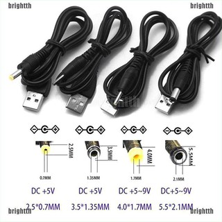 Brith พอร์ต usb เป็น 2. 5 3 . สายเคเบิ้ลแจ็คพาวเวอร์ dc 0 5 . 5 มม. 5v สีดํา