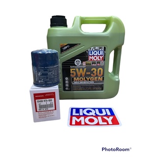 น้ำมันเครื่อง ฟรีกรองแท้ HONDA JAPAN +ส่งฟรีLIQUI MOLY  MOLYGEN NEW GENERATION 5W-30 DPF ขนาด 4 ลิตร