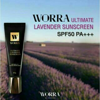 worra ultimate lavender sunscreen SPF50 PA+++