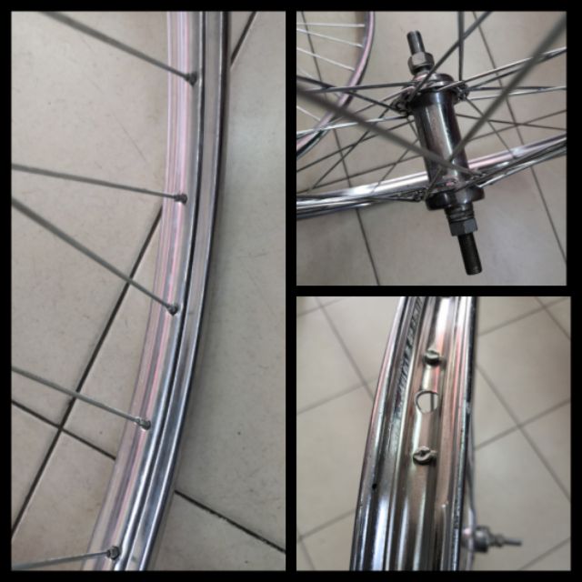 วงล้อสำเร็จ 27*1 3/8 (สามารถใส่กับ 27*1 1/4 ) ( 27x1 3/8 , 27x1 1/4 ) ล้อเสือหมอบโบราณ