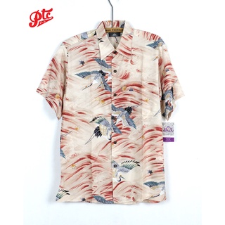 เสื้อฮาวาย IOLANI ALOHA SHIRT BIRD RED ของใหม่ แท้