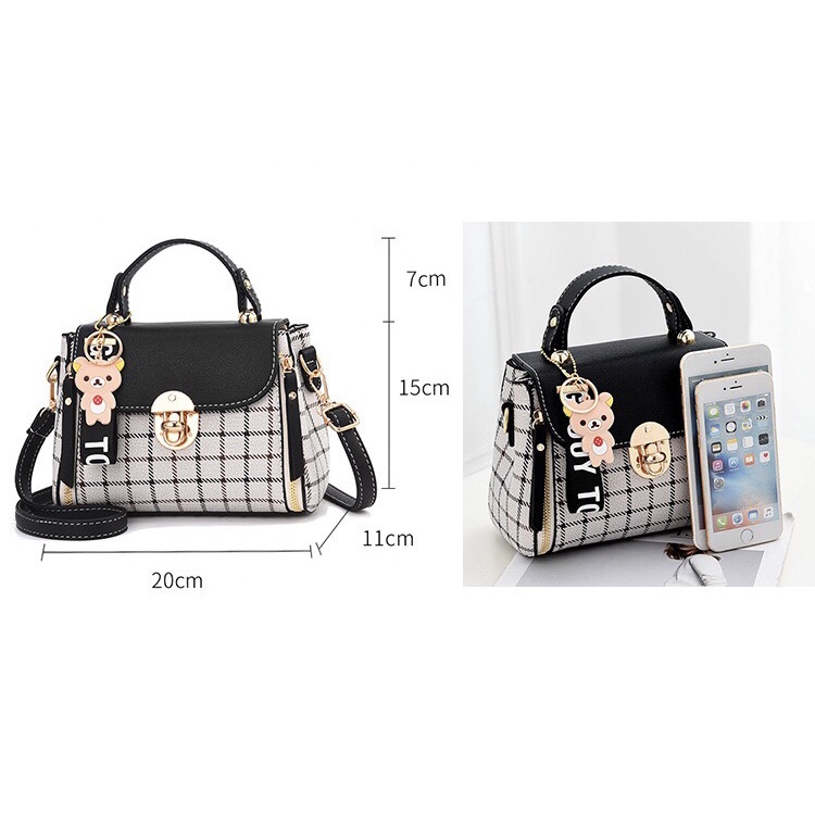 กระเป๋าสะพายแฟชั่น ถือสำหรับผู้หญิง ใบเล็กน่ารัก ตรงปก แน่นอน  ba-1 Size : 20*11*15 - รูปที่ 7