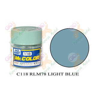 สีสูตรทินเนอร์ Mr.hobby Mr.color C118 RLM78 Light Blue Semi-Gloss 10ml