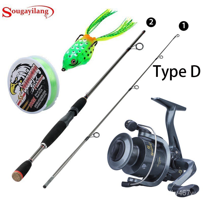 Sougayilang Fishing Rod Set Spinning Rod Reel Line Lure Full Set For ...