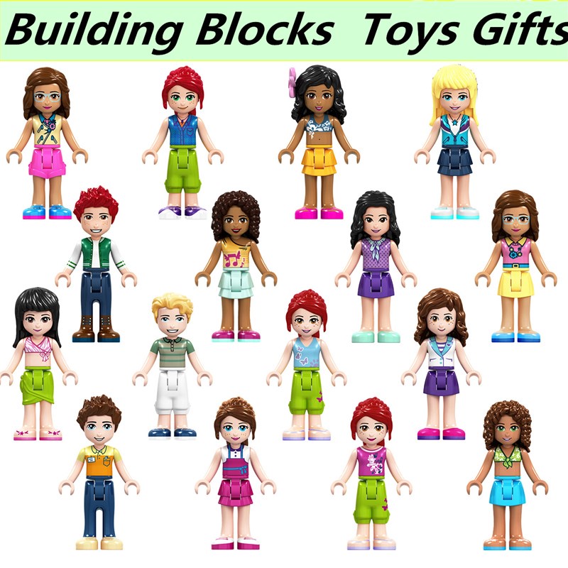 Lego Friends Olivia Mia Stephanie Andrea Emma James โมเดลตุ๊กตาเจ้าหญิงของเล่นสําหรับเด็ก