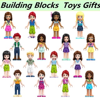 Lego Friends Olivia Mia Stephanie Andrea Emma James โมเดลตุ๊กตาเจ้าหญิงของเล่นสําหรับเด็ก