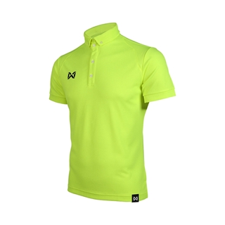 เสื้อโปโล แขนสั้น WARRIX สีเขียวสะท้อนแสง รุ่น WA-3315N-G2