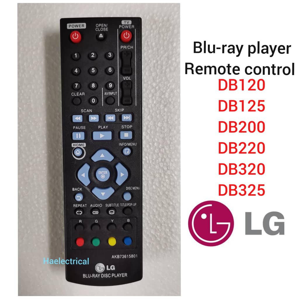 Lg Blu-Ray เครื่องเล่น DVD รีโมทคอนโทรล DB120 DB125 DB200 DB220 DB320 DB325