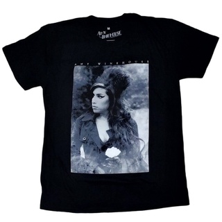 เสื้อยืดโอเวอร์ไซส์[COD] เสื้อยืด วง AMY WINEHOUSE รูปขาวดำตำนานนักร้องสาวแห่งเกาะอังกฤษS-5XL