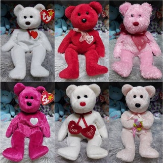 GB 09 - ตุ๊กตาหมี ty ขนาด 8 นิ้ว - Heart Love Kiss (ของเล่น ของสะสม แต่งบ้าน แต่งร้าน)