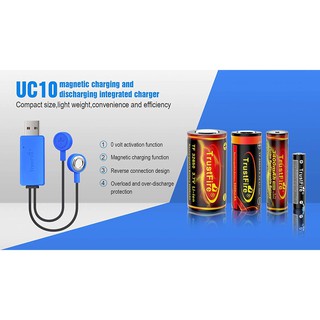 เครื่องชาร์จระบบแม่เหล็ก TrustFire UC10 Magnetic Universal Charger สำหรับแบต 18650 14500 16340 26650 32650