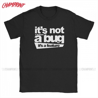 ใหม่ เสื้อยืดแขนสั้น ผ้าฝ้าย 100% พิมพ์ลาย It Not A Bug Programmer แฟชั่นสําหรับผู้ชาย และผู้หญิงS-5XL