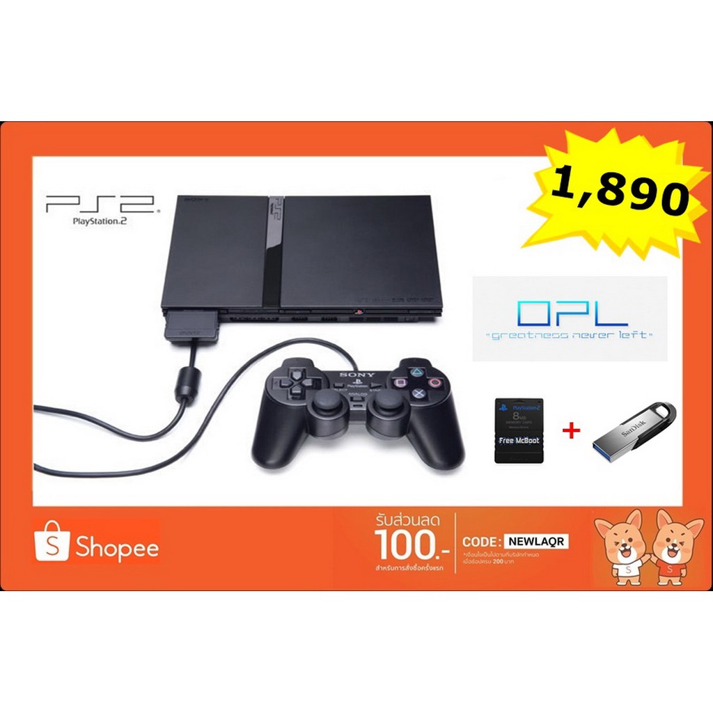 [SELL] PlayStation 2 Slim-70000 McBoot+OPL with USB 32-128GB (USED) เครื่องเกม PS2 เล่นผ่าน USB !!