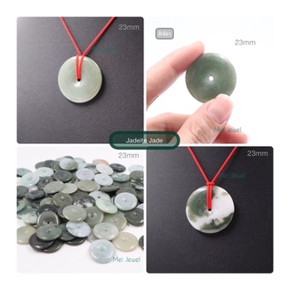 Jadeite Jade หยกเจไดต์ หยกพม่าแท้100% ทรงโดนัท 23mm หนา-5mm เนื้อหยกสวย