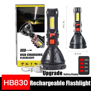 ไฟฉายแรงสูง USB Charging Flashlight OSL+COB Blub USBได้ ไฟฉายซูมได้ ส่องไกลได้ ไฟฉาย LED ชาร์จไฟบ้าน แรงสูง ส่องไกล 200M SA1498