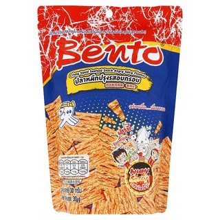 ว๊าว🍟 เบนโตะ ปลาหมึกปรุงรสอบกรอบ รสหมึกสไปซี่ 30กรัม Crispy Squid Bento Squid Flavor 30 grams