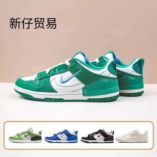 ❐❈ใหม่แท้ Dunk lowdisrupt2 malachite แอปเปิ้ลเขียวสีดำและสีขาวแพนด้าผู้ชายและผู้หญิงรองเท้ารองเท้าผ้าใบรองเท้า