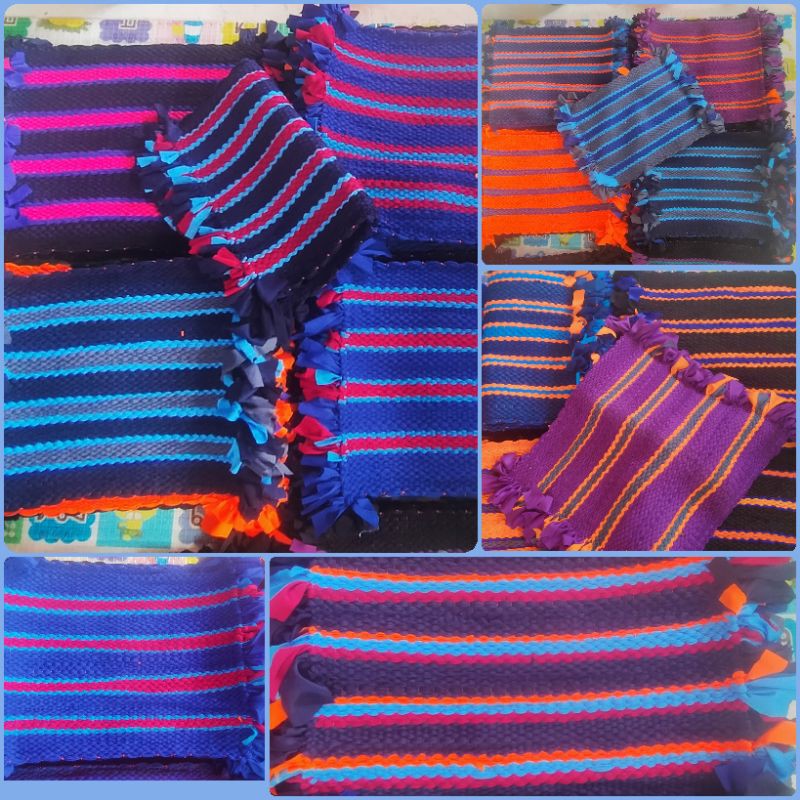 พร้อมส่ง พรมเช็ดเท้าทอมือ พรมเช็ดเท้าทอมือแบบนิ่ม