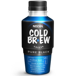 เนสกาแฟโคลด์บริวเพียวแบล็คกาแฟสกัดเย็นพร้อมดื่ม 220มล. Nescafé Cold Brew Pure Black Cold Brew Coffee 220 ml.