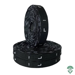 ป้ายทอ ป้ายไชร์ พื้นดำ S M L XL 1 ม้วนมี37โหล
