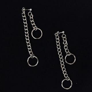 Circle earrings temperament retro fashion personality pendant chain earrings accessories