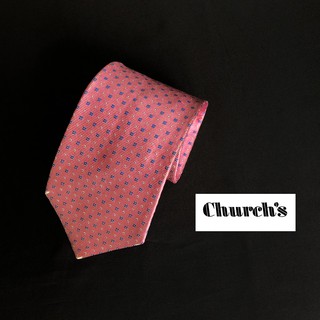 Necktie เนคไทแบรนด์เนม Churchs ของแท้ มือสอง สภาพดี ราคาถูก ผ้าไหม