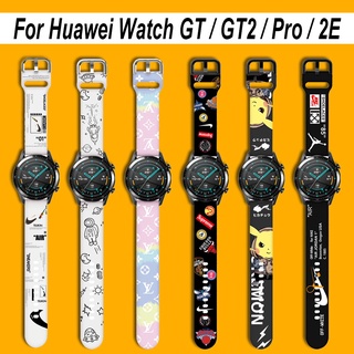 Huawei Professional Huawei Gt2E Gt2 Pro Gt2 Gt2 Gt3 สายนาฬิกาข้อมือซิลิโคน 46 มม. 42 มม. 3 3Pro Gt สําหรับ Huawei 20 มม.