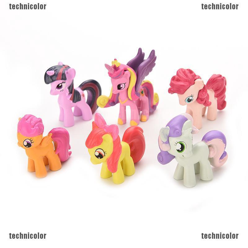 ชุดตุ๊กตา My Little Pony ของเล่นสําหรับเด็ก 12 ชิ้น ต่อชุด