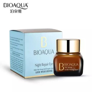 ของแท้💯/ส่งด่วน/ล็อตใหม่ ครีมบำรุงรอบดวงตา Bioaqua Night Repair Eye Cream ลดรอยหมองคล้ำ เต่งตึง ลดรอยเหี่ยวย่น