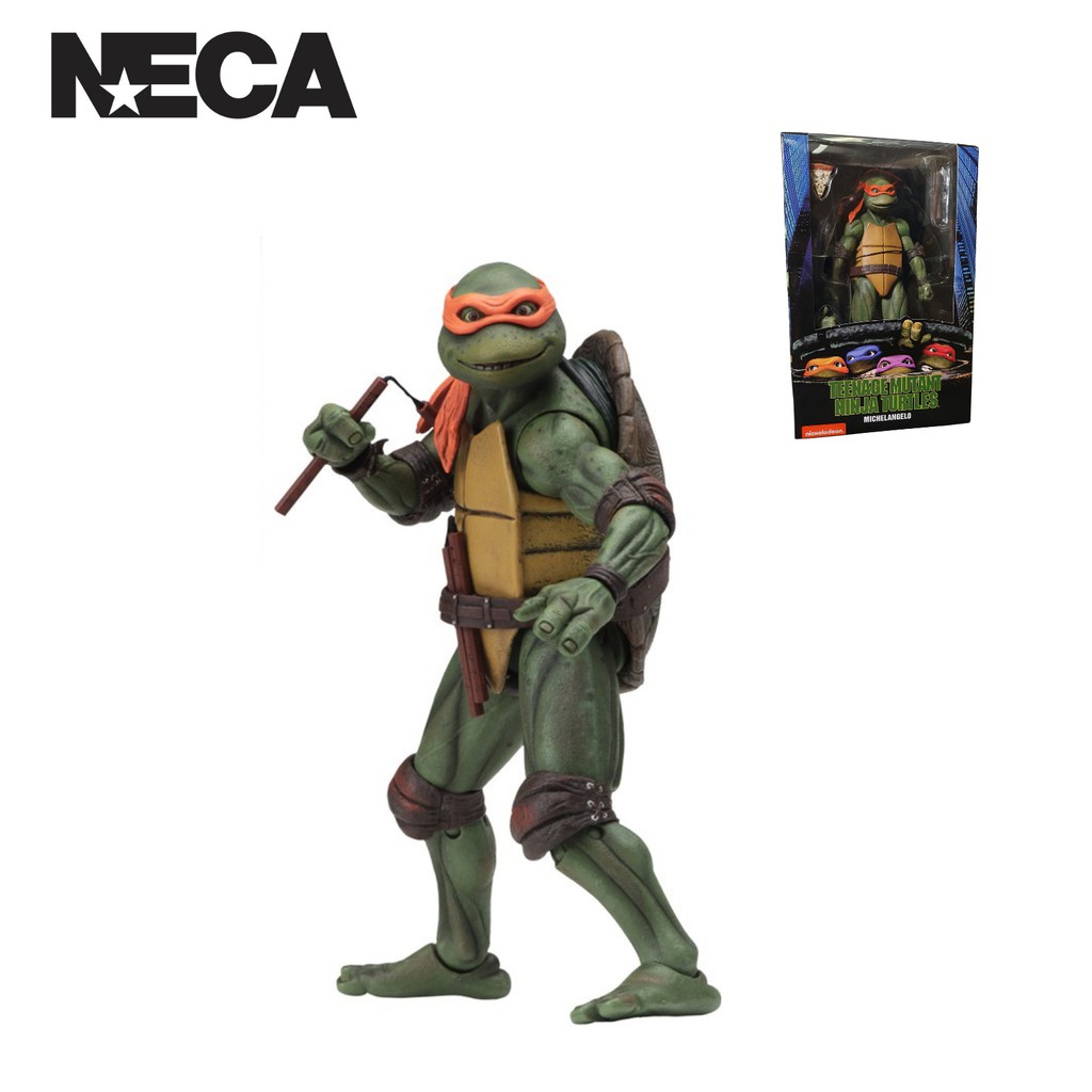 (NECA) Teenage Mutant Ninja Turtles – 7” Scale Action Figure – 1990 Movie Michelangelo