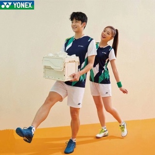 Yonex ชุดเสื้อกีฬาแบดมินตัน แฟชั่นฤดูร้อน สําหรับผู้ชาย และผู้หญิง