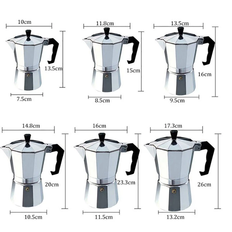 ☕☕☕ หม้อชงกาแฟ 150ml/600ml เครื่องชงกาแฟ มอคค่าพอท สำหรับ หม้อต้มกาแฟแบบแรงดัน กาต้มกาแฟสดแบบพกพา Moka Pot thumbnail 10