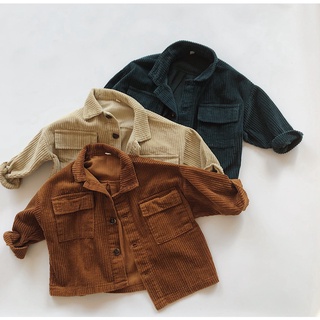 Autumn Baby Girls and Boys Corduroy Solid Simple Jacket