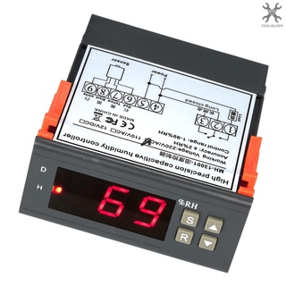 [toolhelper] เครื่องควบคุมความชื้นในอากาศดิจิทัล 10A 220V ขนาดเล็ก 1% ~ 99% พร้อมเซนเซอร์