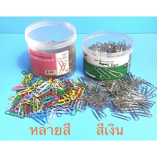 ROBIN ลวดเสียบกระดาษ Paper Clips แบบหลายสี 450 กรัม/แบบสีเงิน 500 กรัม (หลายสี 650 ชิ้น/สีเงิน 750 ชิ้น)