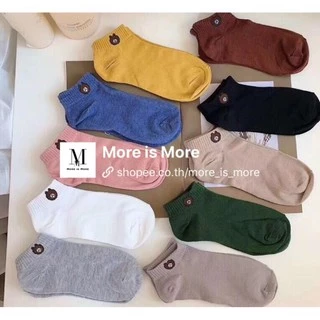 ถุงเท้าผู้หญิ่ง 🧸ลายหมี🔥1แพค10คู่10สี🔥ถุงเท้าน่ารัก ถุงเท้สข้อสั้น สไตล์ญี่ปุ่น พร้อมส่ง