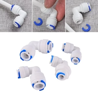 1/4 "3/8" จาก ท่อหลอด Reverse Osmosis Aquarium อุปกรณ์อย่างรวดเร็ว โร ข้อศอกน้ําตรงพลาสติกท่อเชื่อมต่อน้ํา