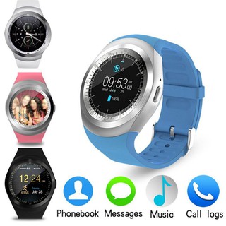 นาฬิกาสมาร์ท Y1 Android SmartWatch โทรศัพท์โทร GSM ซิมกล้องระยะไกลเด็กนาฬิกาอัจฉริยะกีฬา Pedometer สมาร์ทวอทช์