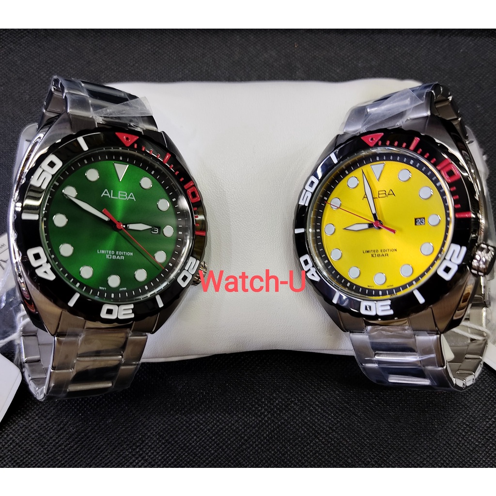 นาฬิกา ALBA LIMITED EDITION รุ่น AG8J69X เหลือง &amp; AG8J71X เขียว ผลิตจำกัดเพียงสีละ 500เรือน เลขเดียวกัน 020/500
