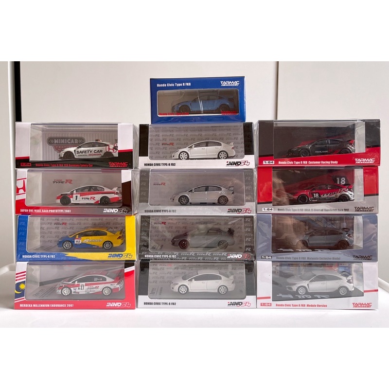 TARMAC & INNO64 HONDA CIVIC TYPE R FD2 & FK8 รถเหล็ก ล้อยาง (อ่านรายละเอียดก่อน)