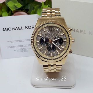 Michael Kors Mens Lexington Gold-Tone Watch MK8494