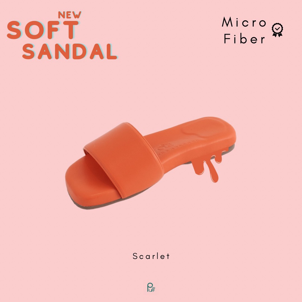 PUFFSHOES.OFFICIAL : NEW SOFT SANDAL Scarlet