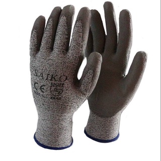 ถุงมือกันบาดระดับ 5 (Dyneema Gloves) SAIKO ช่วยเพิ่มประสิทธิภาพการกันบาดและ ของเหลวซึมผ่านสวมใส่สบาย ไม่มีรอยตะเข็บ