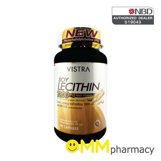 VISTRA Soy Lecithin 1200mg Plus Vitamin E 90 แคปซูล