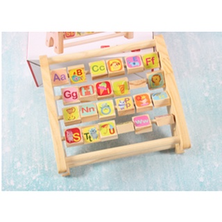 พร้อมส่ง Alphabet abacus ของเล่นบล็อคอักษรสำหรับเด็ก