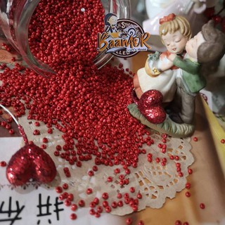 2mm ลูกปัด เม็ดทราย ลูกปัดมุก มีรูร้อย เล็ก กลม 2 มิล  ใช้สำหรับงานตกแต่ง Beads for diy