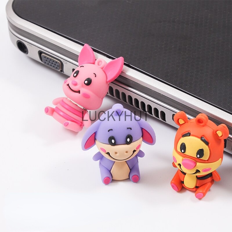 เพนไดรฟ์ 128GB ลายการ์ตูนช้างหมูน่ารัก 1GB 8GB 16GB 32GB 64GB USB 1TB 2TB