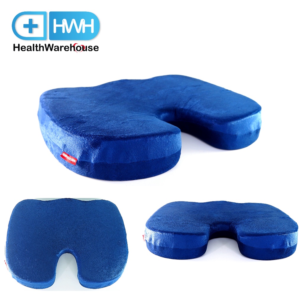 HP Care เบาะรองนั่ง เบาะรองนั่งลดแรงกดทับ (คละสี) รูปตัวยู U Shape Memory Foam เมมโมรี่โฟม เนื้อผ้ากำมะหยี่