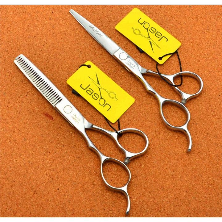 JASONกรรไกรตัดผมมือซ้าย ตัดฟันแบน หน้าม้า สำหรับใช้ในร้านทำผม กรรไกรตัดแต่งทรงผม